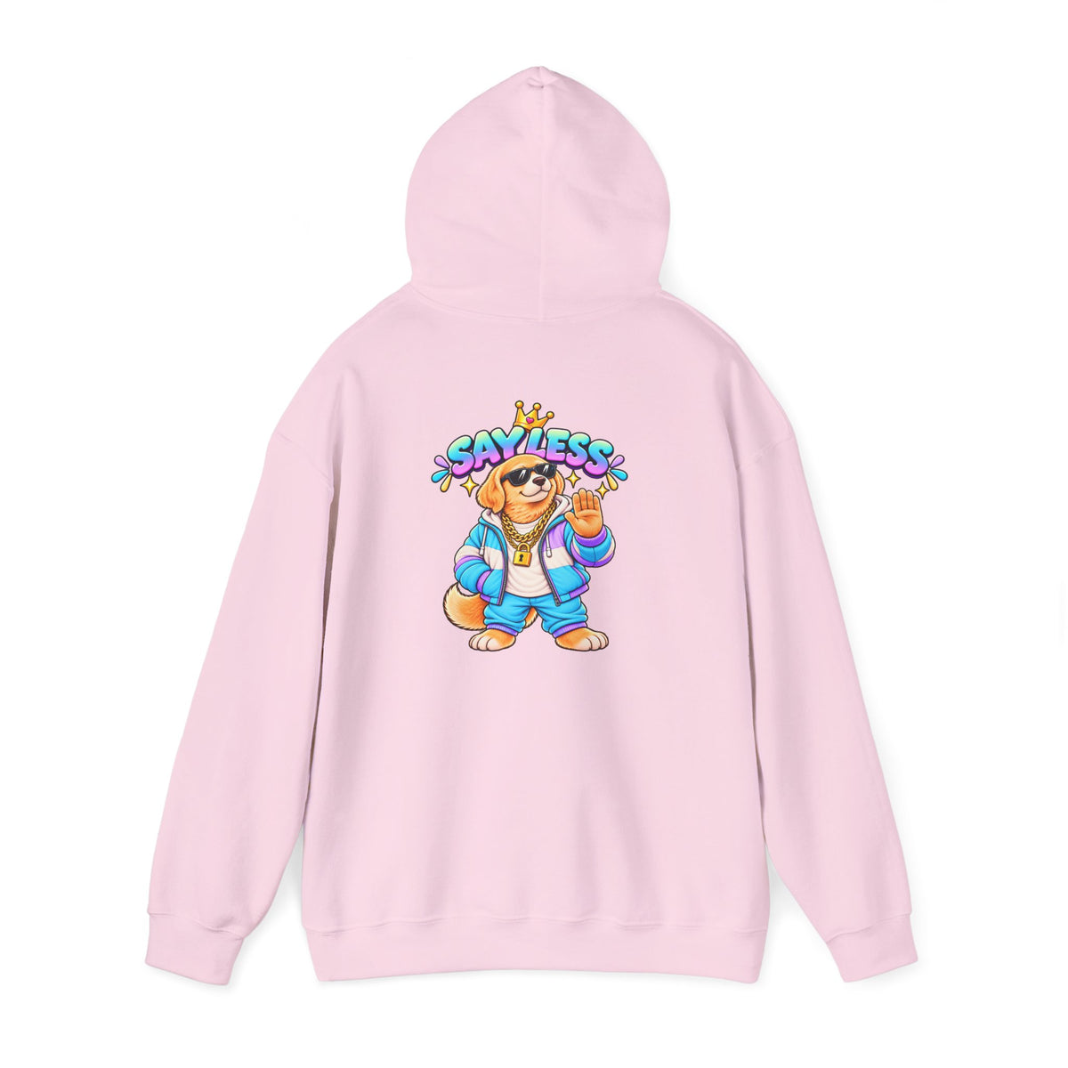 Say Less Golden Retriever Hoodie — Retro Cartoon Streetwear Pullover