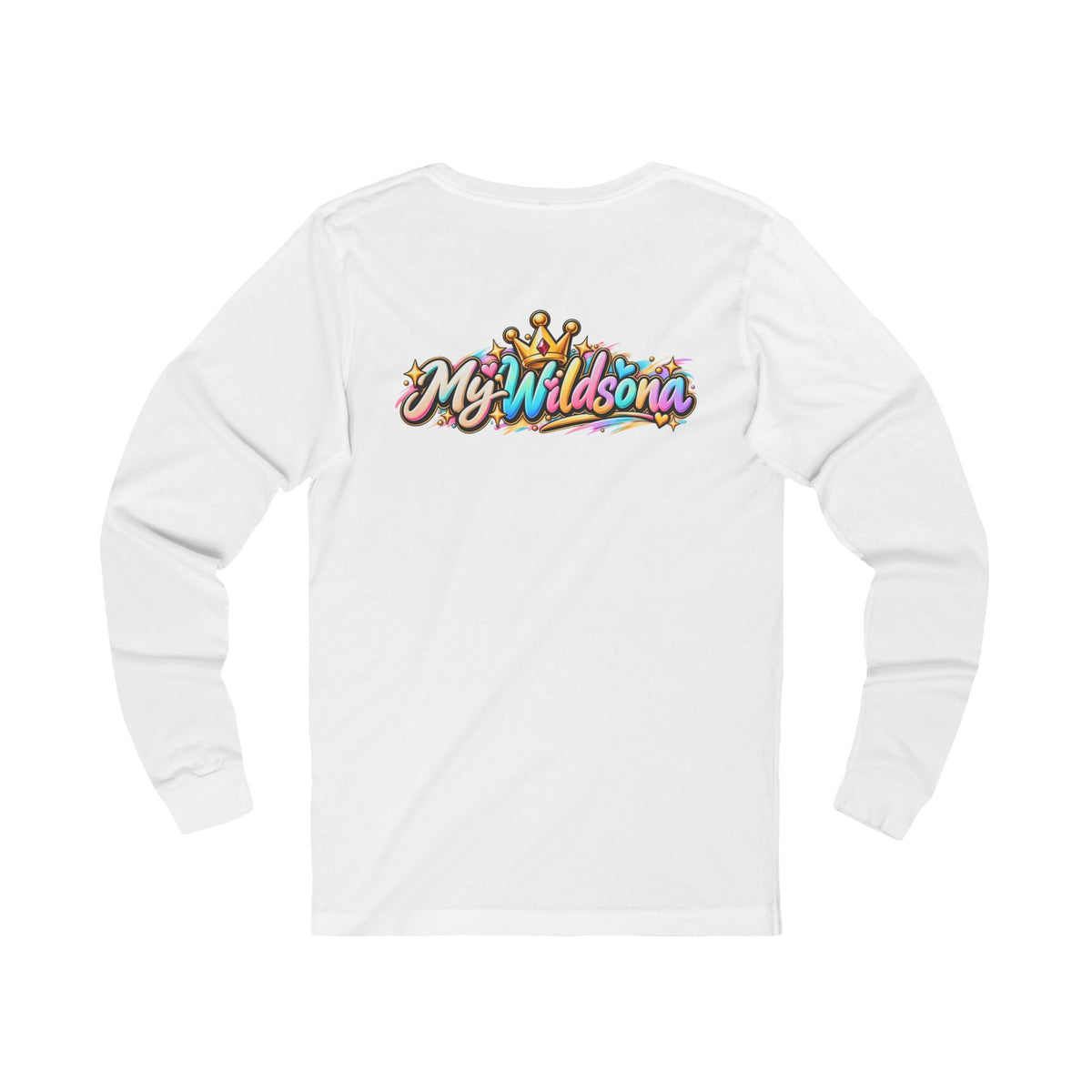 Cartoon Dog Graphic Long Sleeve Tee — "My Wildsona" Colorful Streetwear