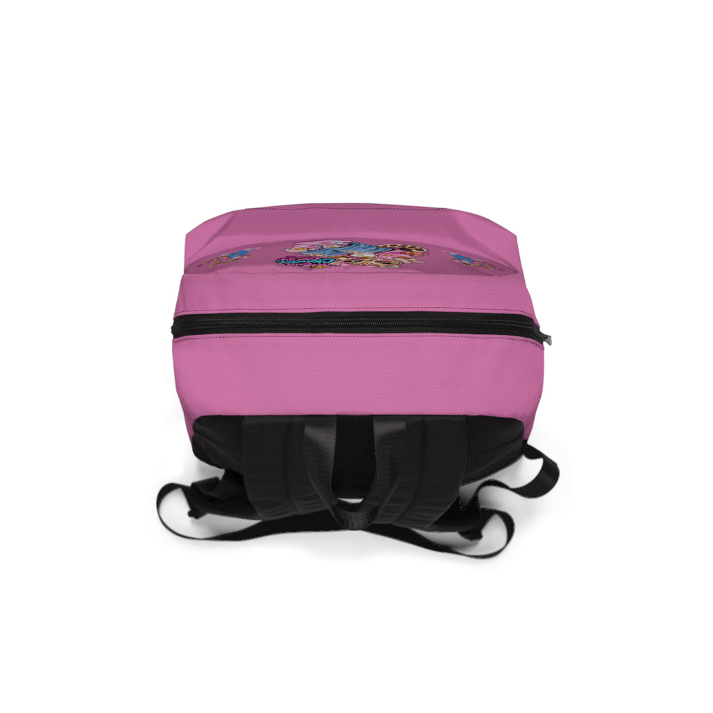 Pink Cartoon Animal Squad Backpack - "Swag" Graphic School Bookbag