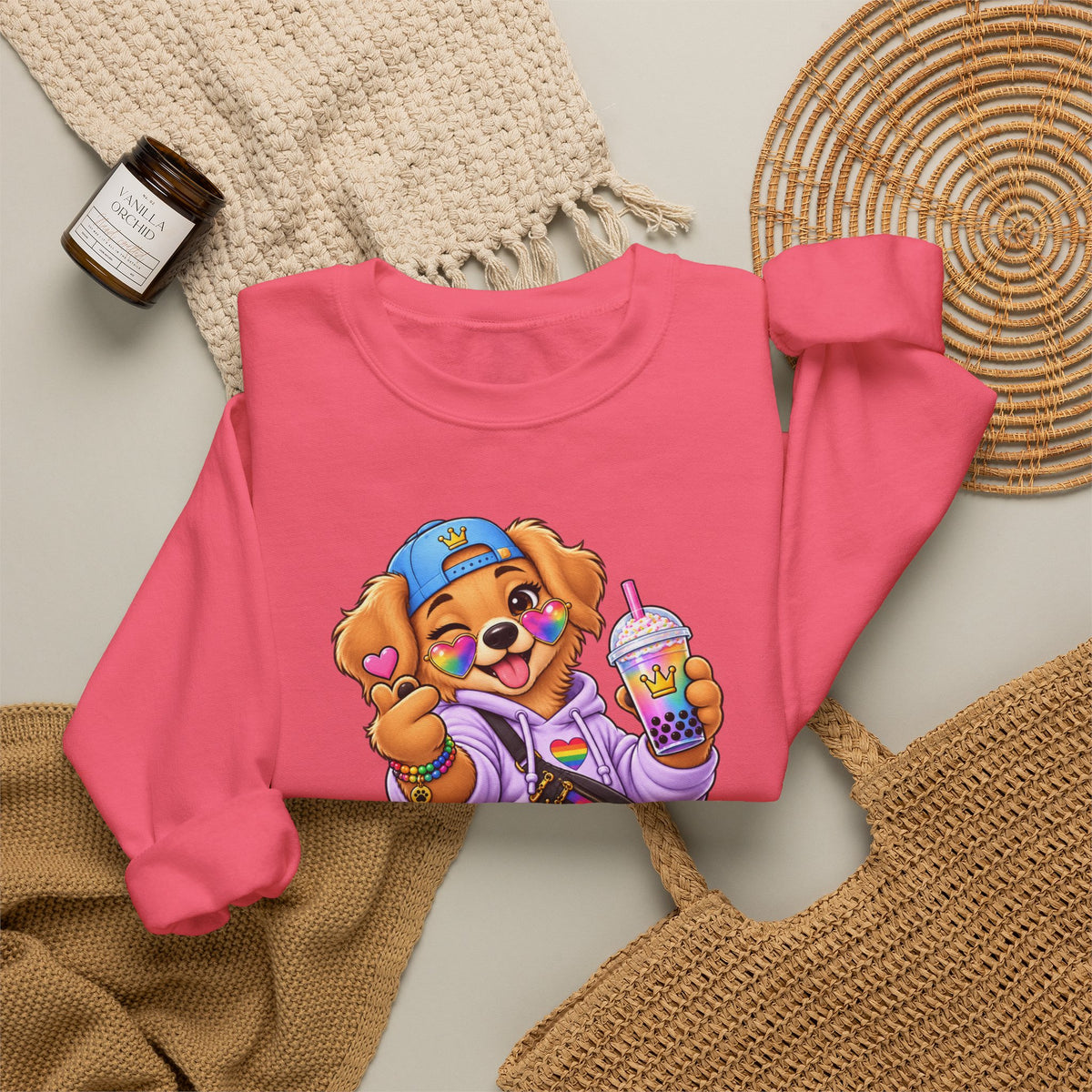 Cute Big Personality Hip-Hop Dog Crewneck Sweatshirt