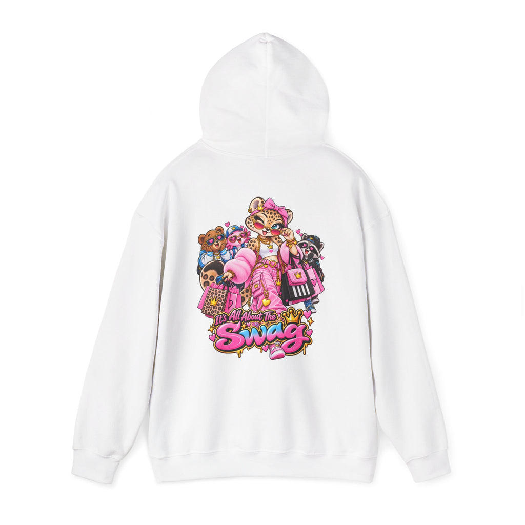 Pink Leopard Swag Hoodie — Cute Kawaii Animal Graphic Pullover
