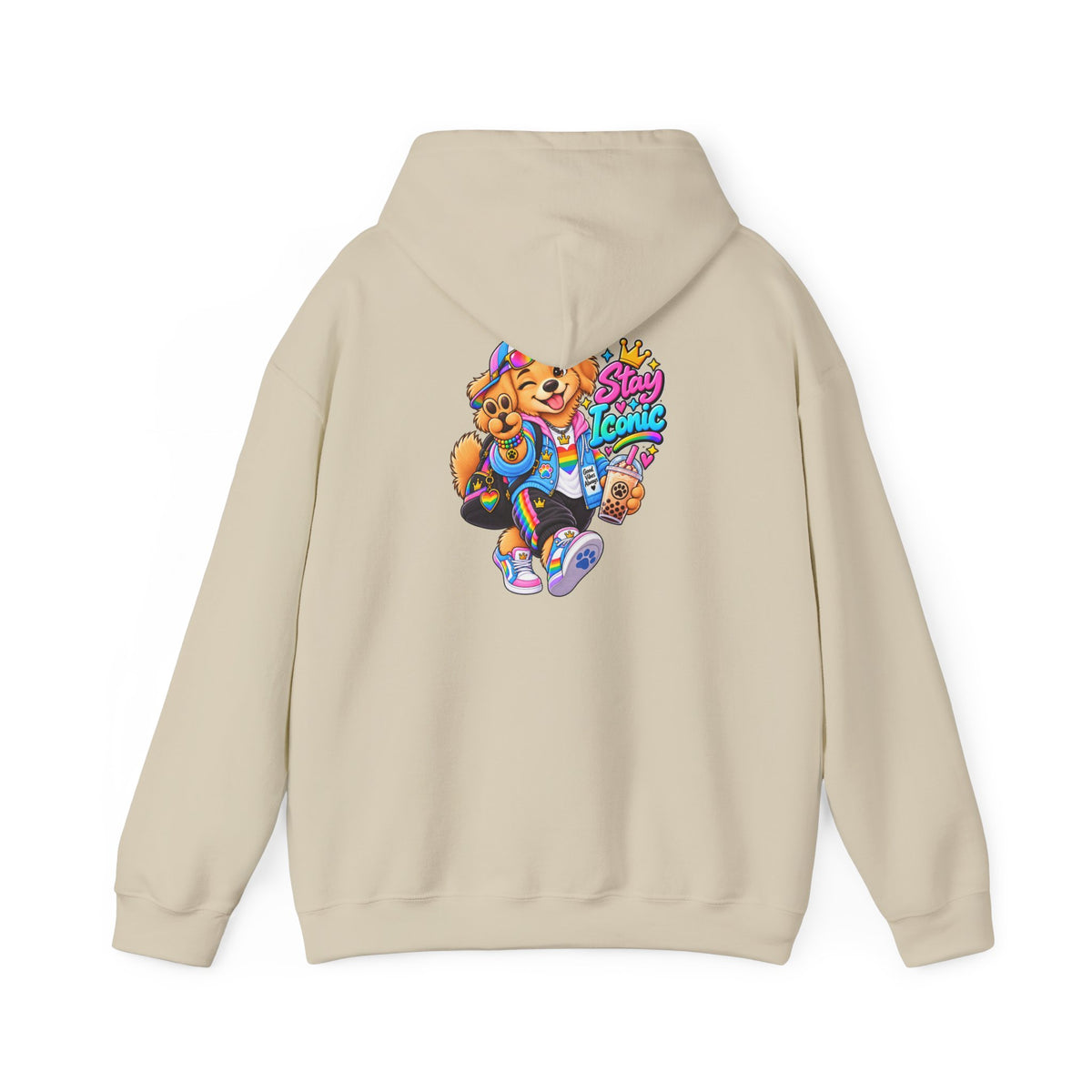 Hoodie — Colorful Big Personality Stay Iconic Pup Graphic