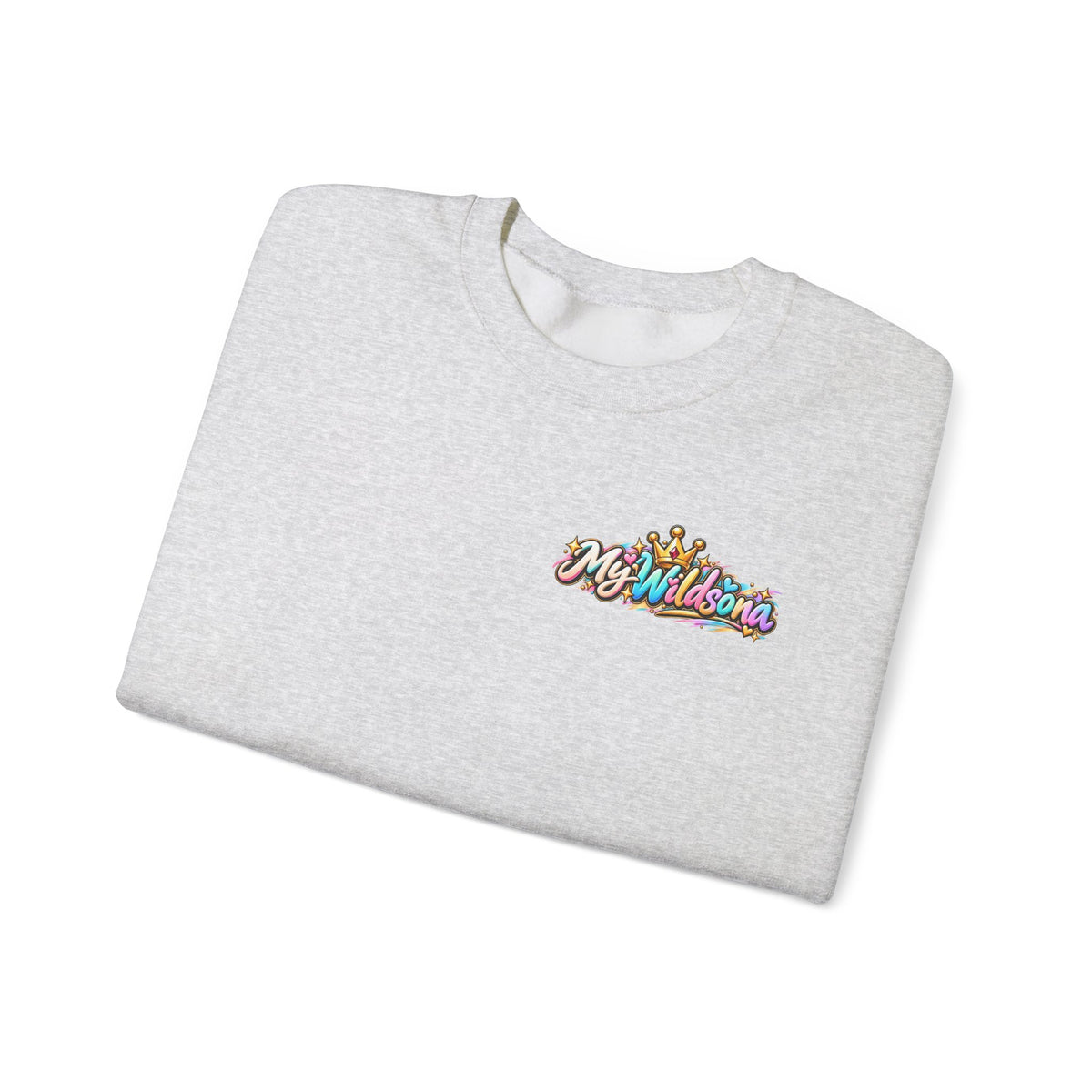 Graphic Sweatshirt — 'My Wildsona' Cute Colorful Dog with Big Personality Character Crewneck