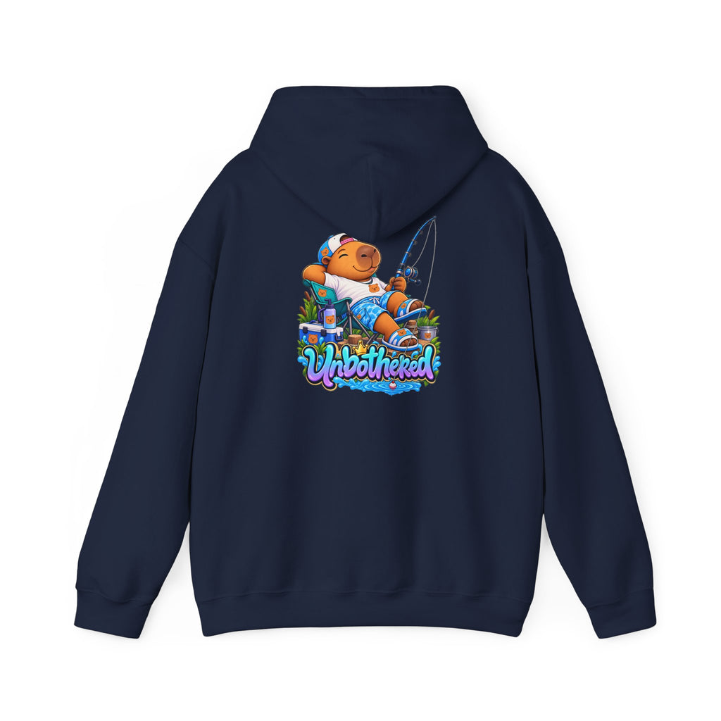 Relaxing Unbothered Capybara Hoodie – Chill Vibes Graphic Sweatshirt