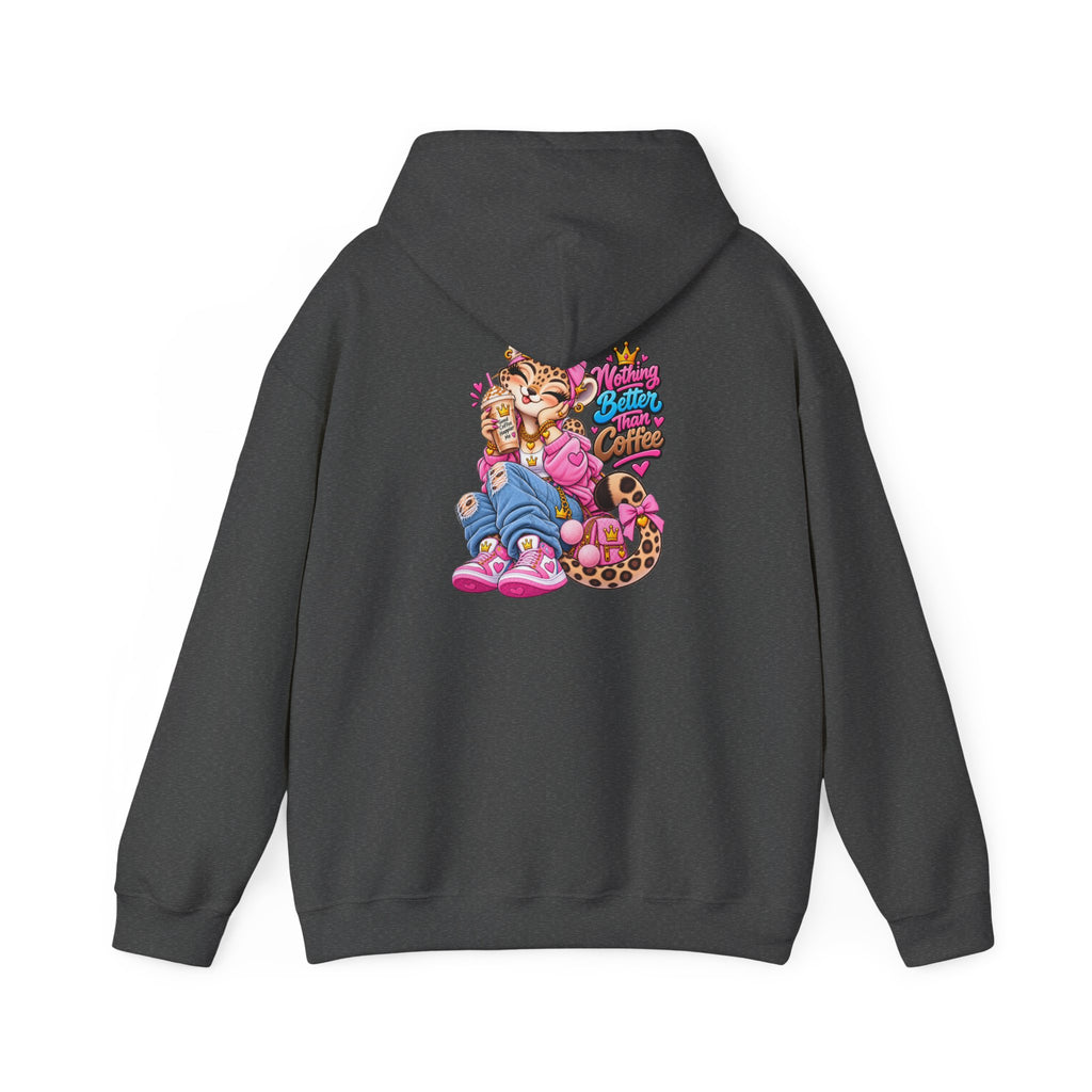 Lara Leopard Coffee Graphic Hoodie