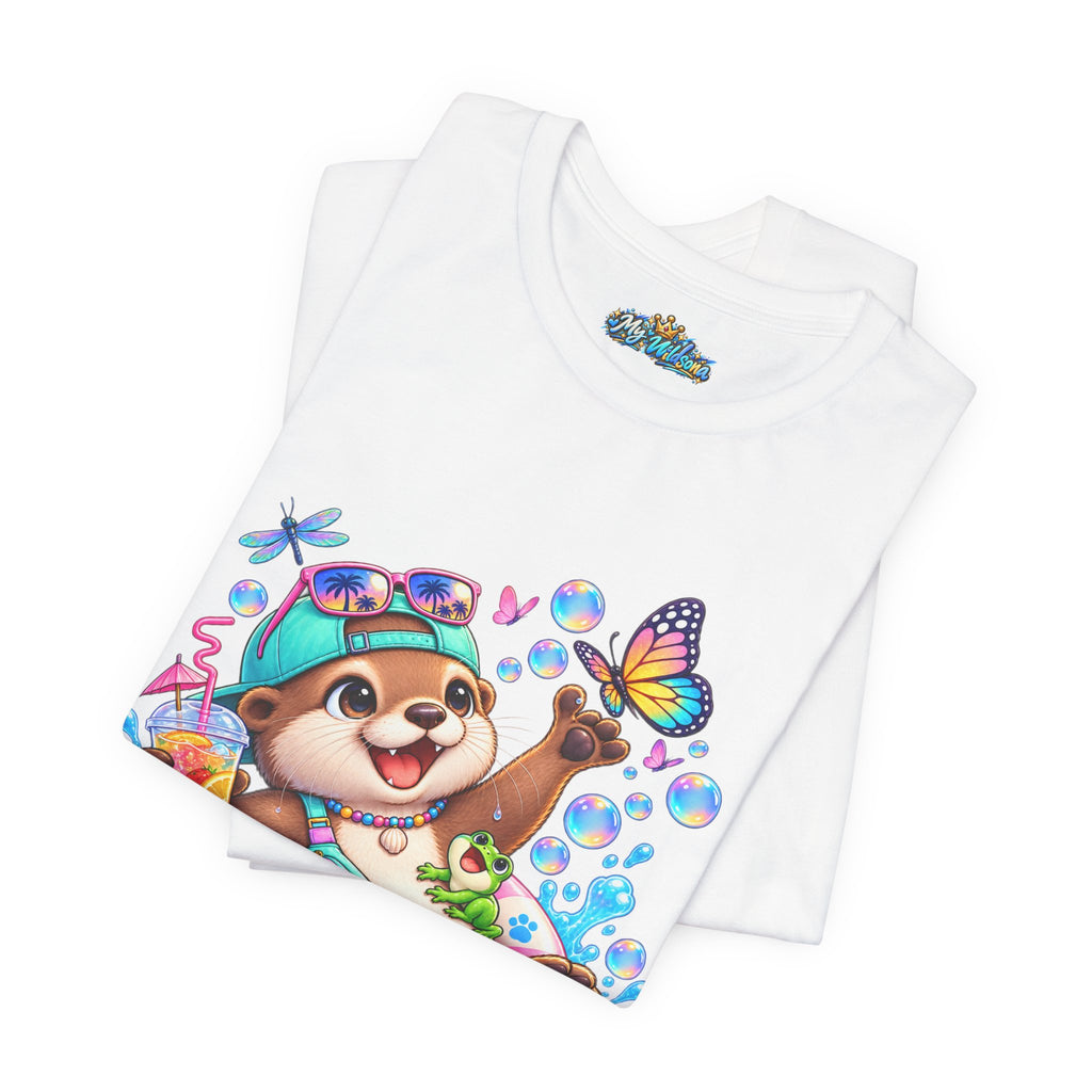 Otter Floatie T-Shirt — Cute Summer Otter with Butterfly Tee