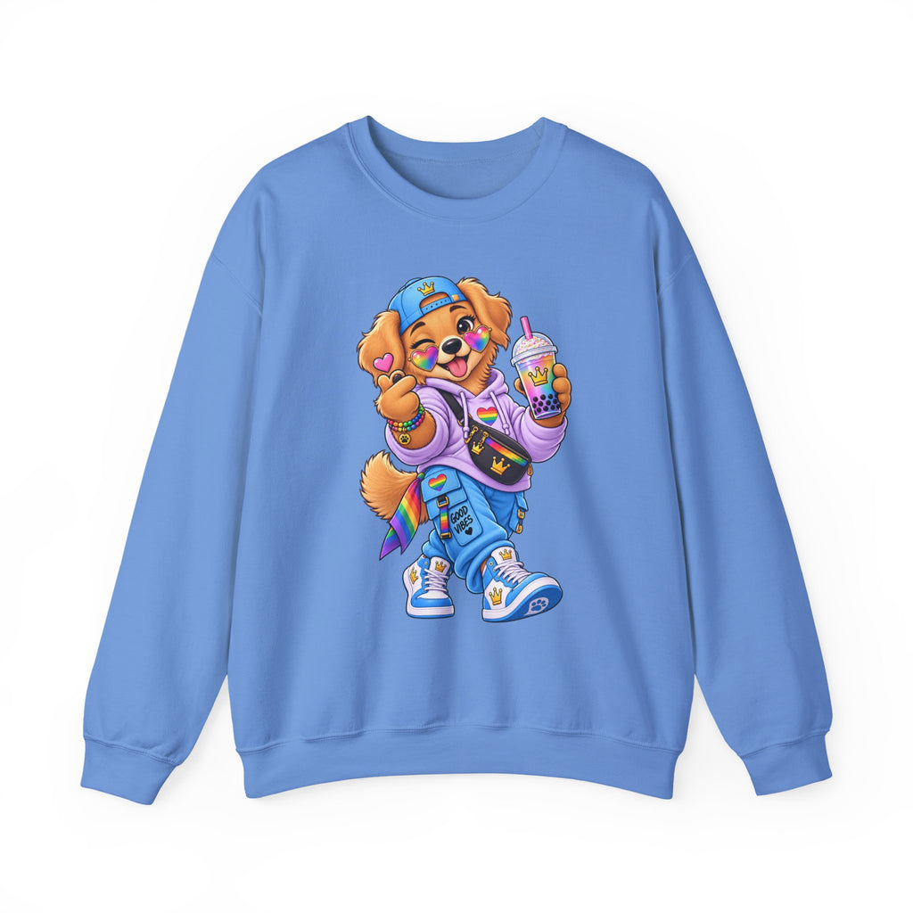 Cute Big Personality Hip-Hop Dog Crewneck Sweatshirt