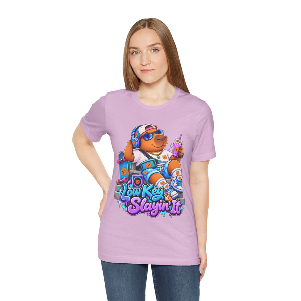 Low Key Slayin' It Capybara T-Shirt