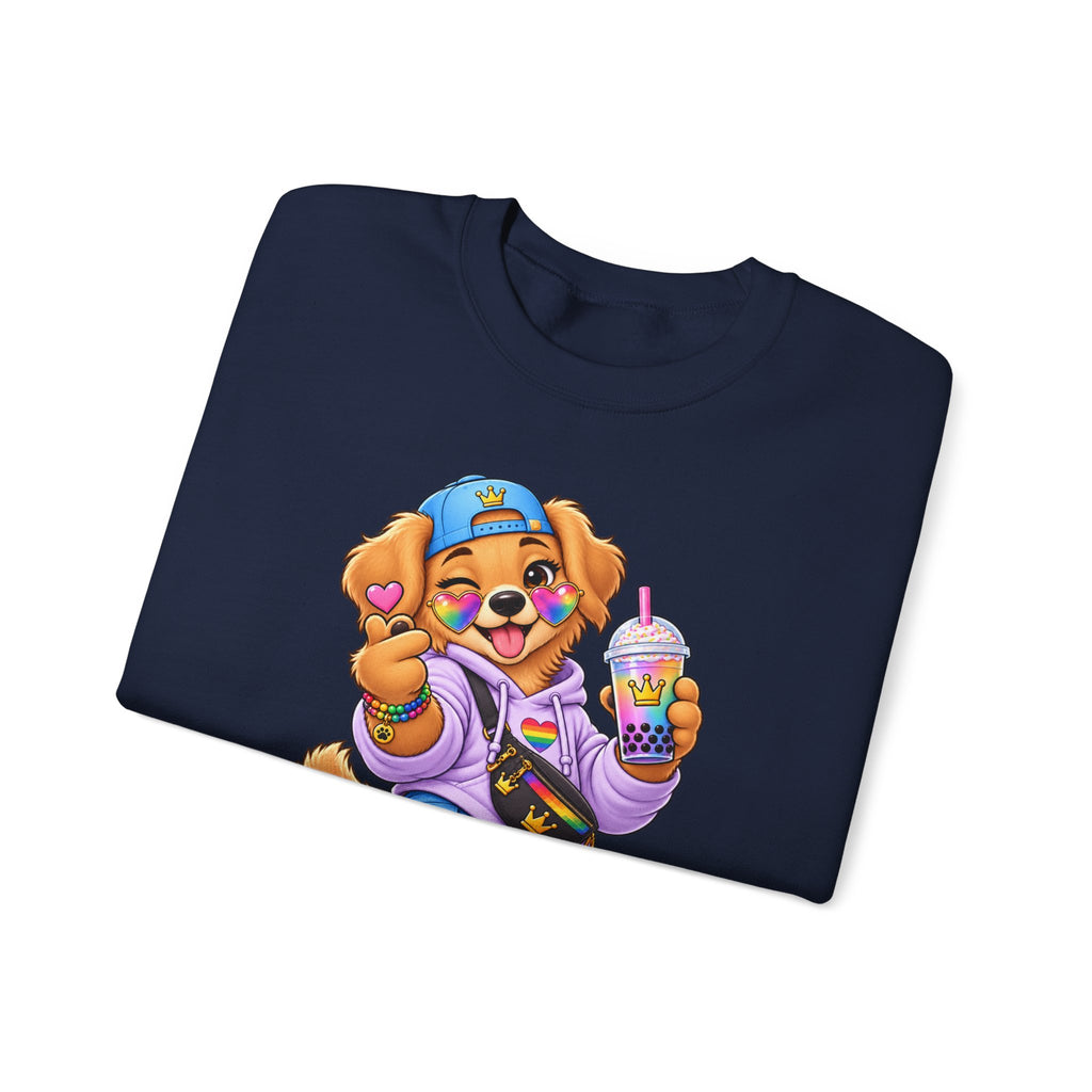 Cute Big Personality Hip-Hop Dog Crewneck Sweatshirt