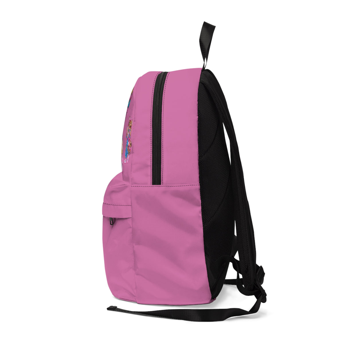 Pink Cartoon Animal Squad Backpack - "Swag" Graphic School Bookbag