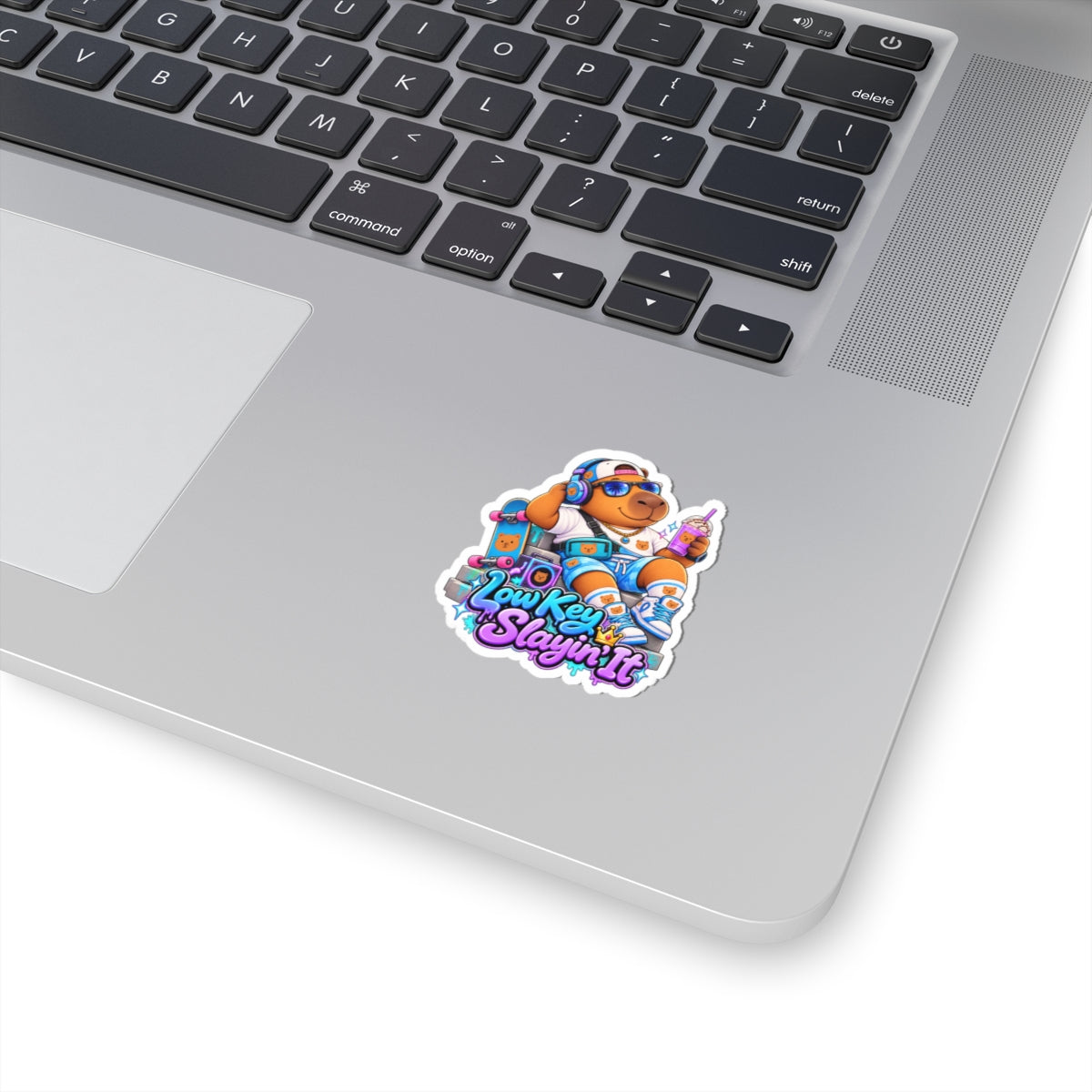 Sonny Capybara — "Low Key Slayin' It" Kiss-Cut Vinyl Sticker