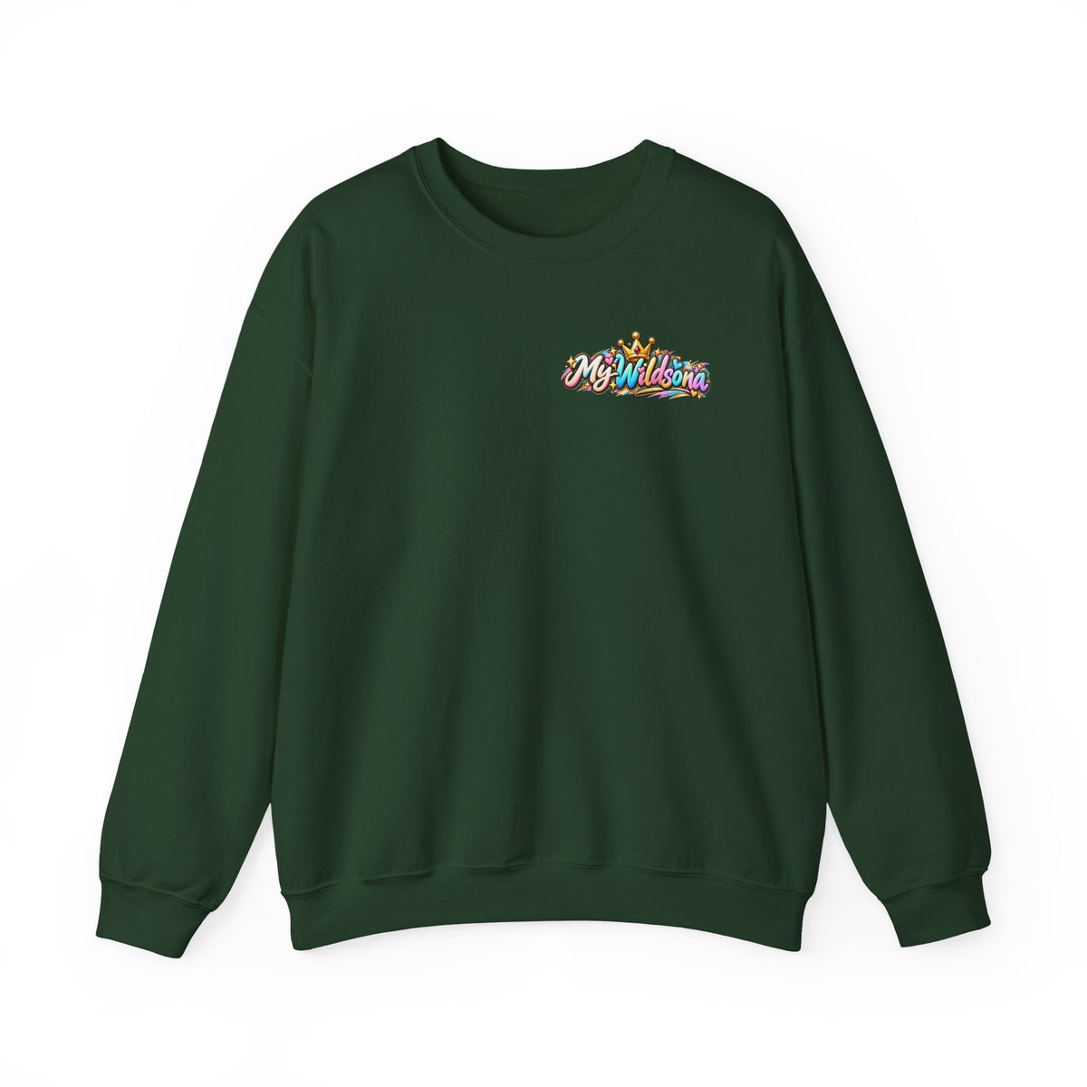 Graphic Sweatshirt — 'My Wildsona' Cute Colorful Dog with Big Personality Character Crewneck