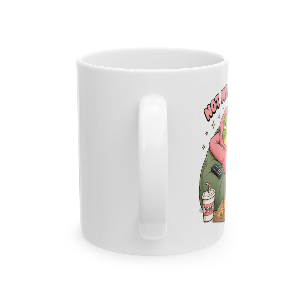 Funny Frog Coffee Mug — "Not Lazy Just Conserving Energy" Ceramic Mug (11oz & 15oz)