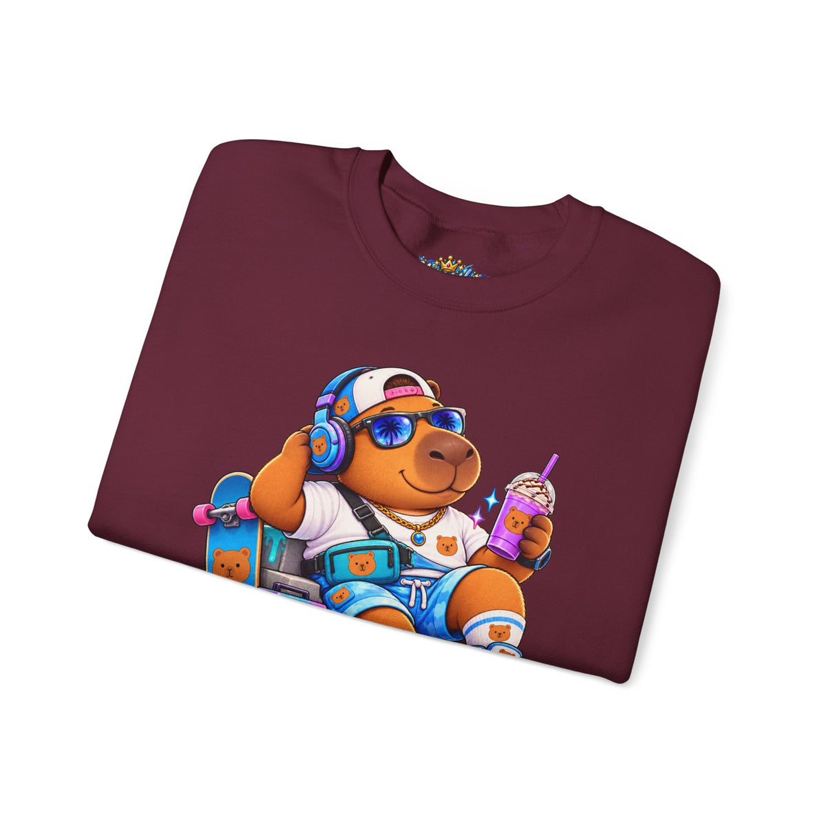 Sonny Capybara Graphic Sweatshirt — "Low Key Slayin' It"