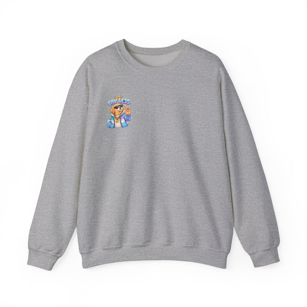 Crewneck Sweatshirt - Colorful Girl with Flower Crown Graphic