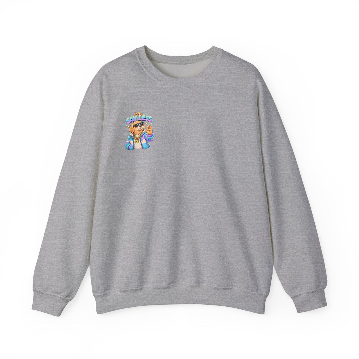 Crewneck Sweatshirt - Colorful Girl with Flower Crown Graphic