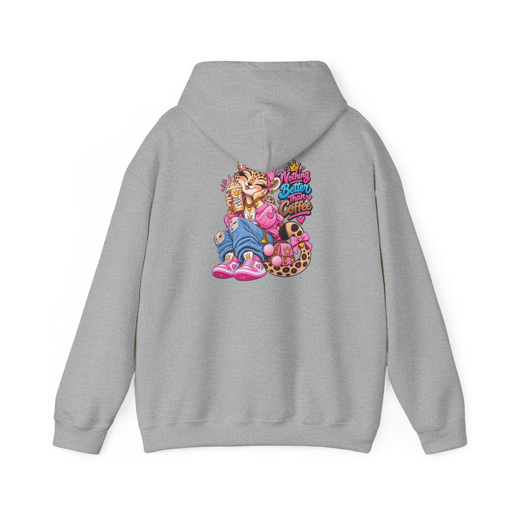 Lara Leopard Coffee Graphic Hoodie