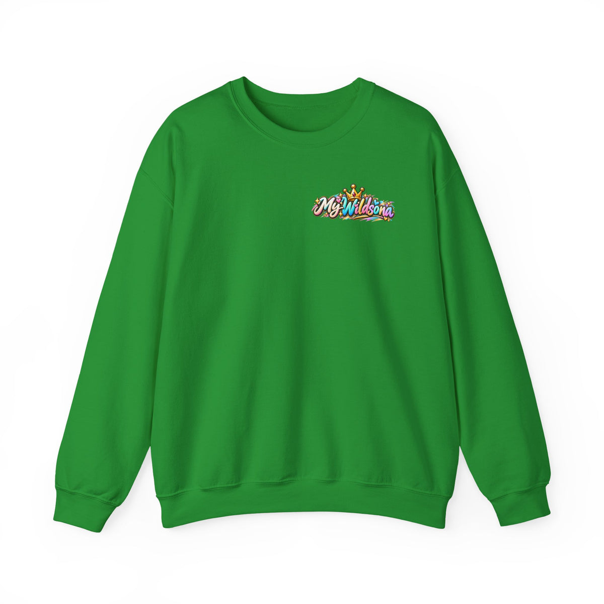 Graphic Sweatshirt — 'My Wildsona' Cute Colorful Dog with Big Personality Character Crewneck