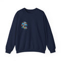 Whimsical Blue Cat Galaxy Crewneck Sweatshirt