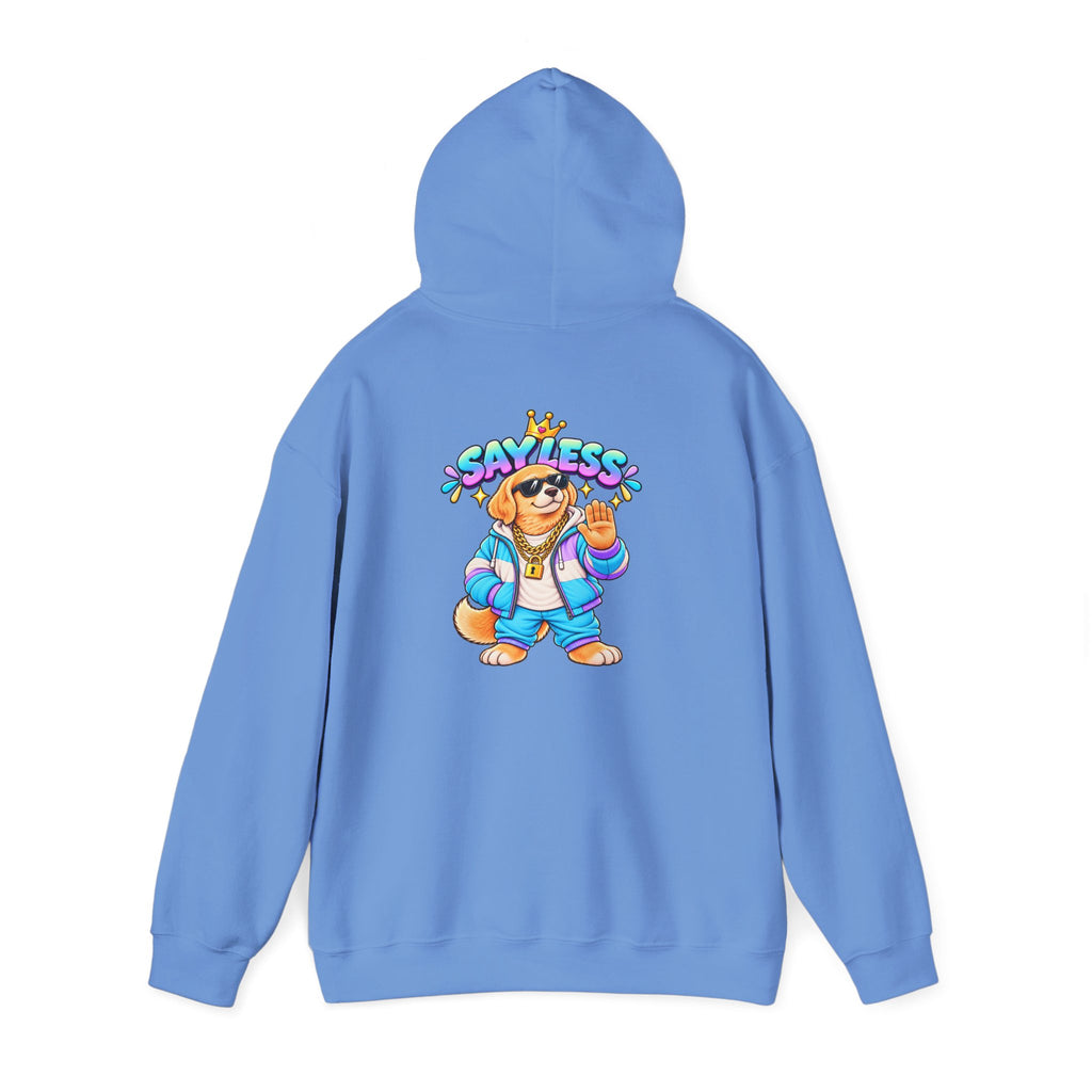 Say Less Golden Retriever Hoodie — Retro Cartoon Streetwear Pullover