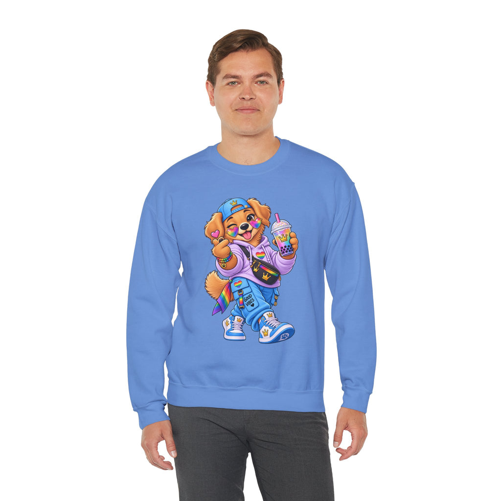 Cute Big Personality Hip-Hop Dog Crewneck Sweatshirt