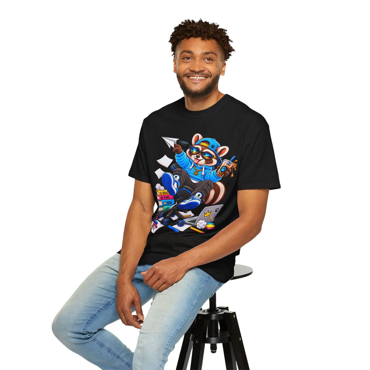 Mischievous Remy Raccoon Graphic T-Shirt