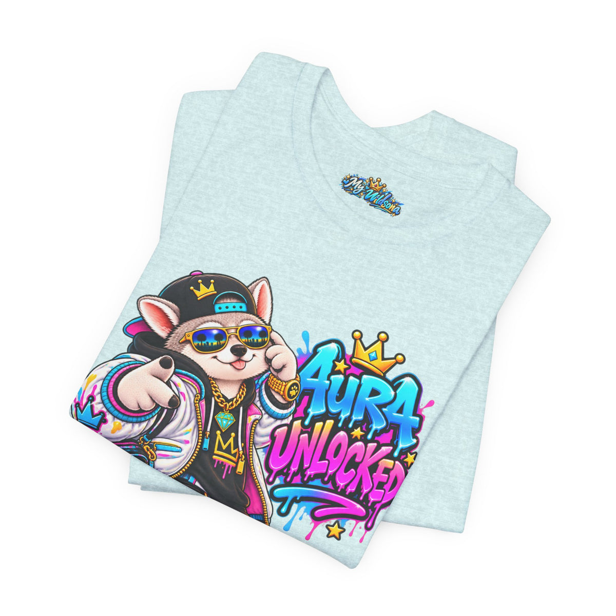 Jynx Alaskan Husky — "Aura Unlocked" Streetwear Graphic Tee