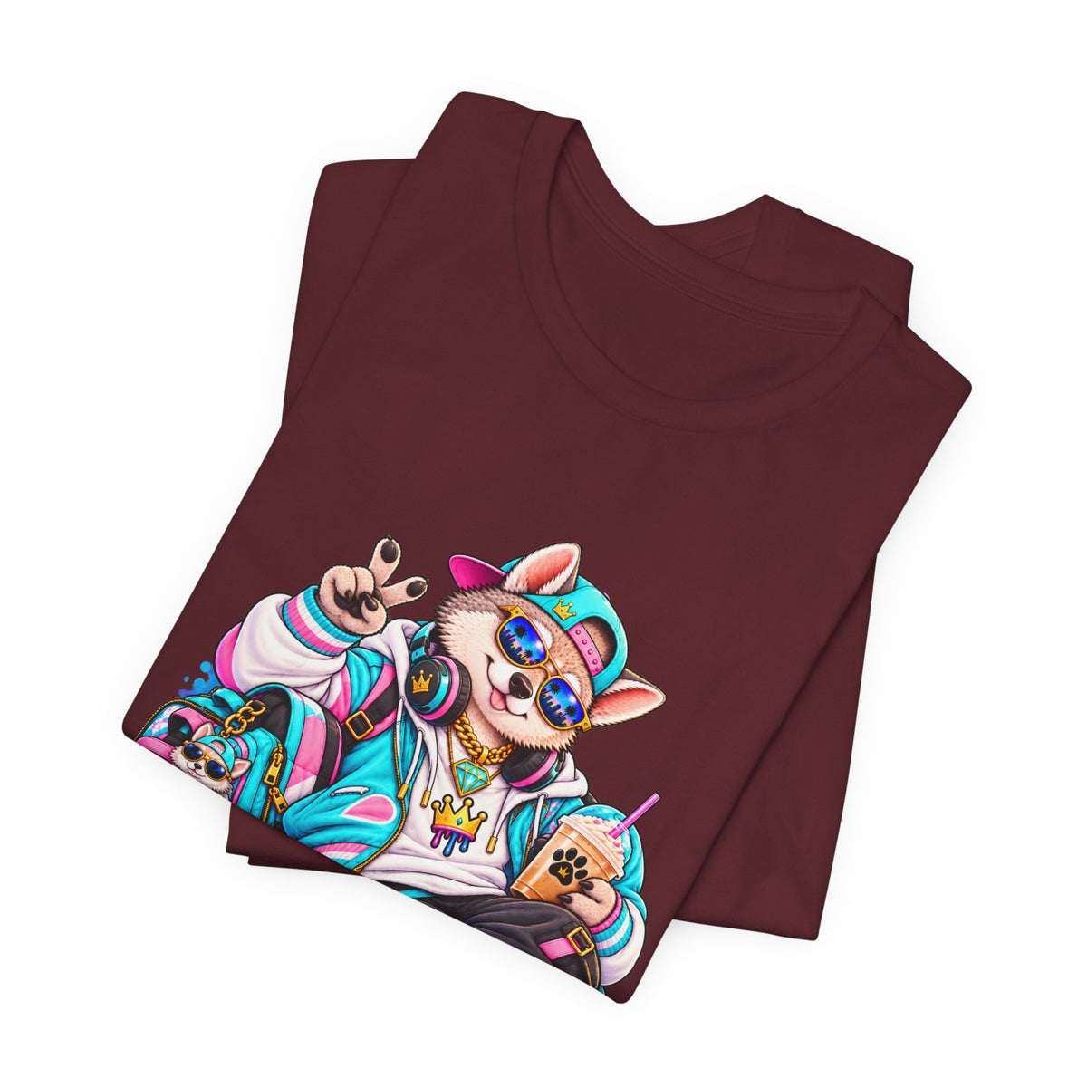 So Goated Husky with Drip T‑Shirt — Retro Skate Dog Graphic Tee