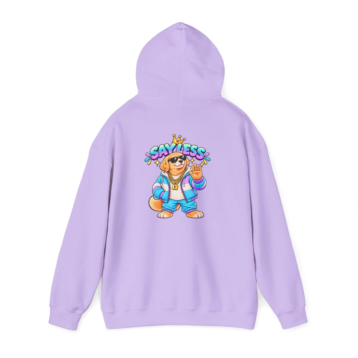 Say Less Golden Retriever Hoodie — Retro Cartoon Streetwear Pullover