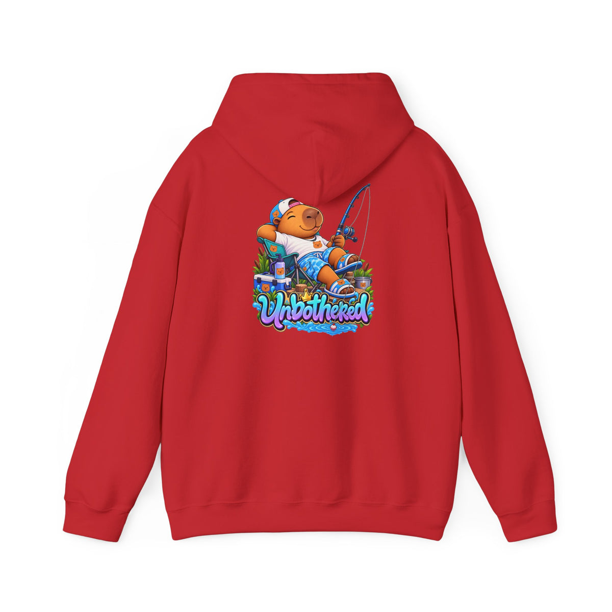 Relaxing Unbothered Capybara Hoodie – Chill Vibes Graphic Sweatshirt