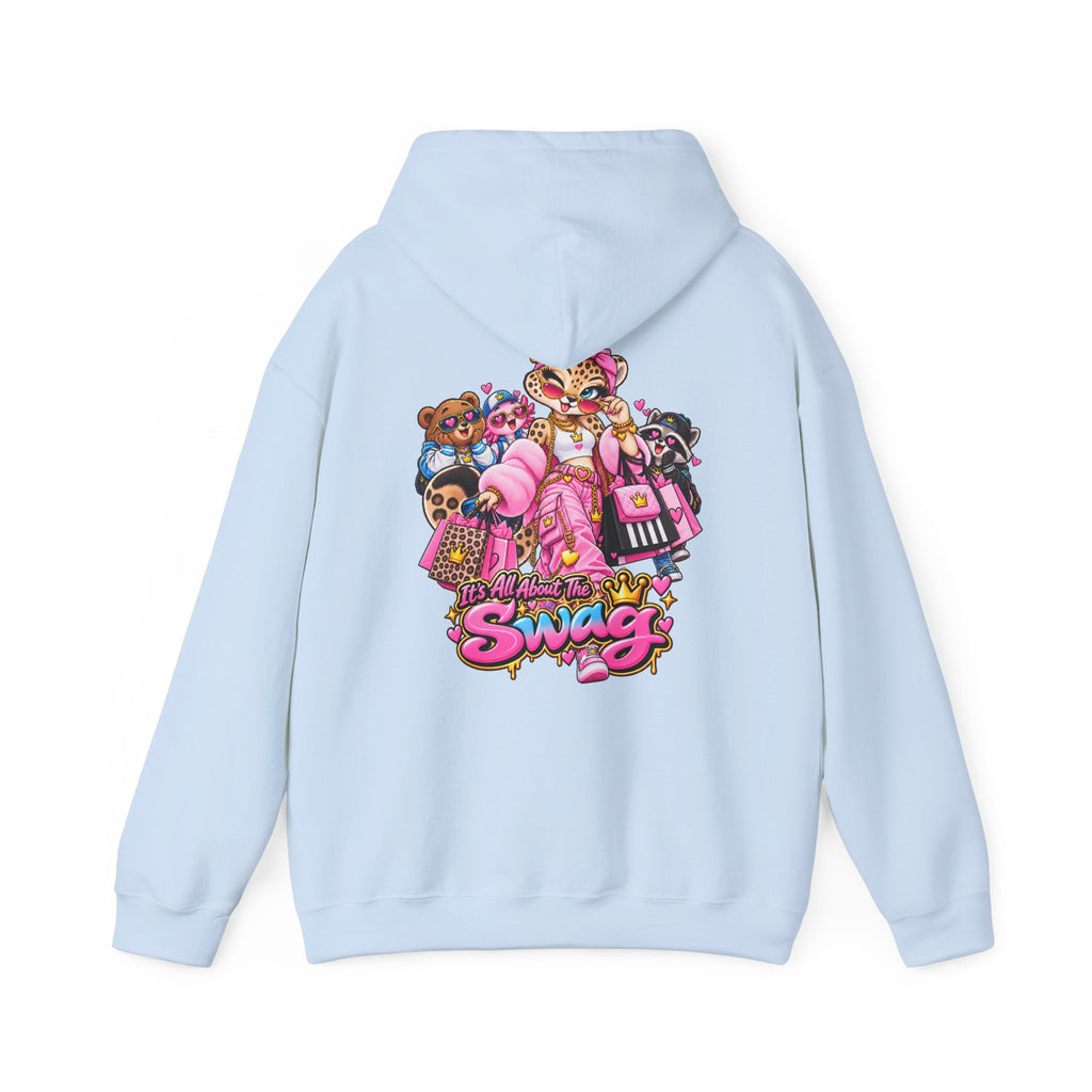 Pink Leopard Swag Hoodie — Cute Kawaii Animal Graphic Pullover