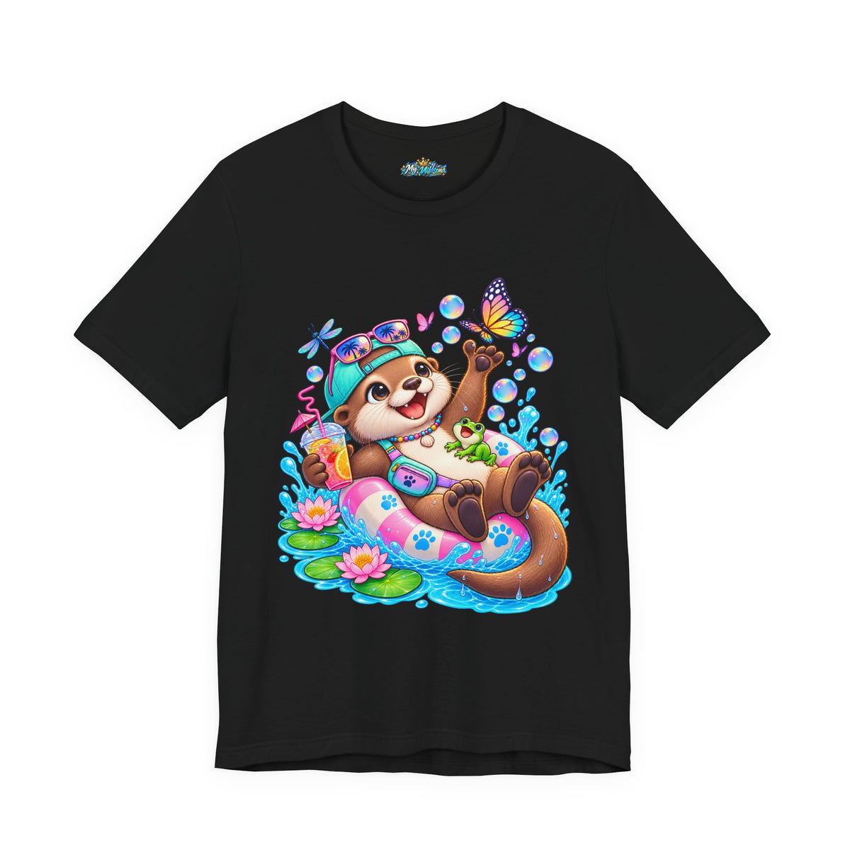 Otter Floatie T-Shirt — Cute Summer Otter with Butterfly Tee