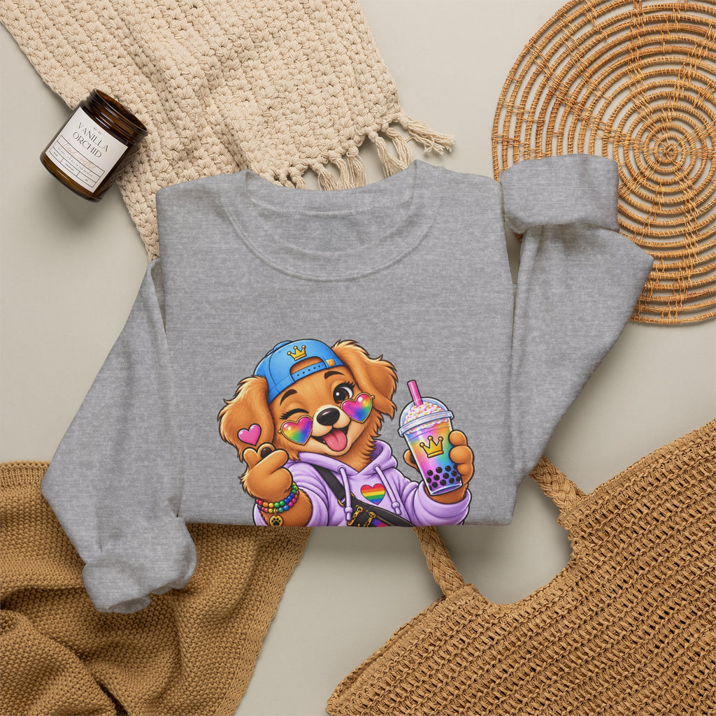 Cute Big Personality Hip-Hop Dog Crewneck Sweatshirt