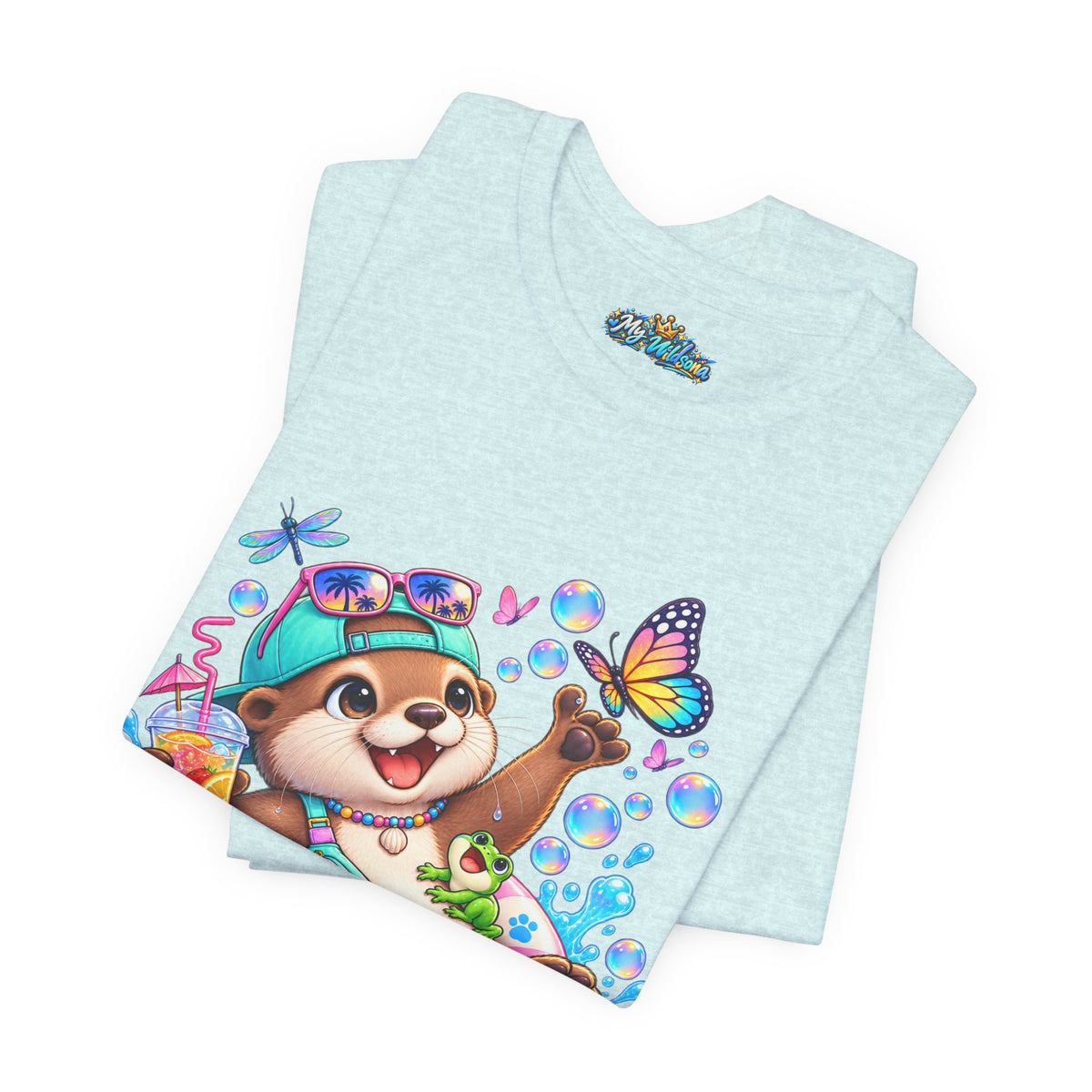 Otter Floatie T-Shirt — Cute Summer Otter with Butterfly Tee