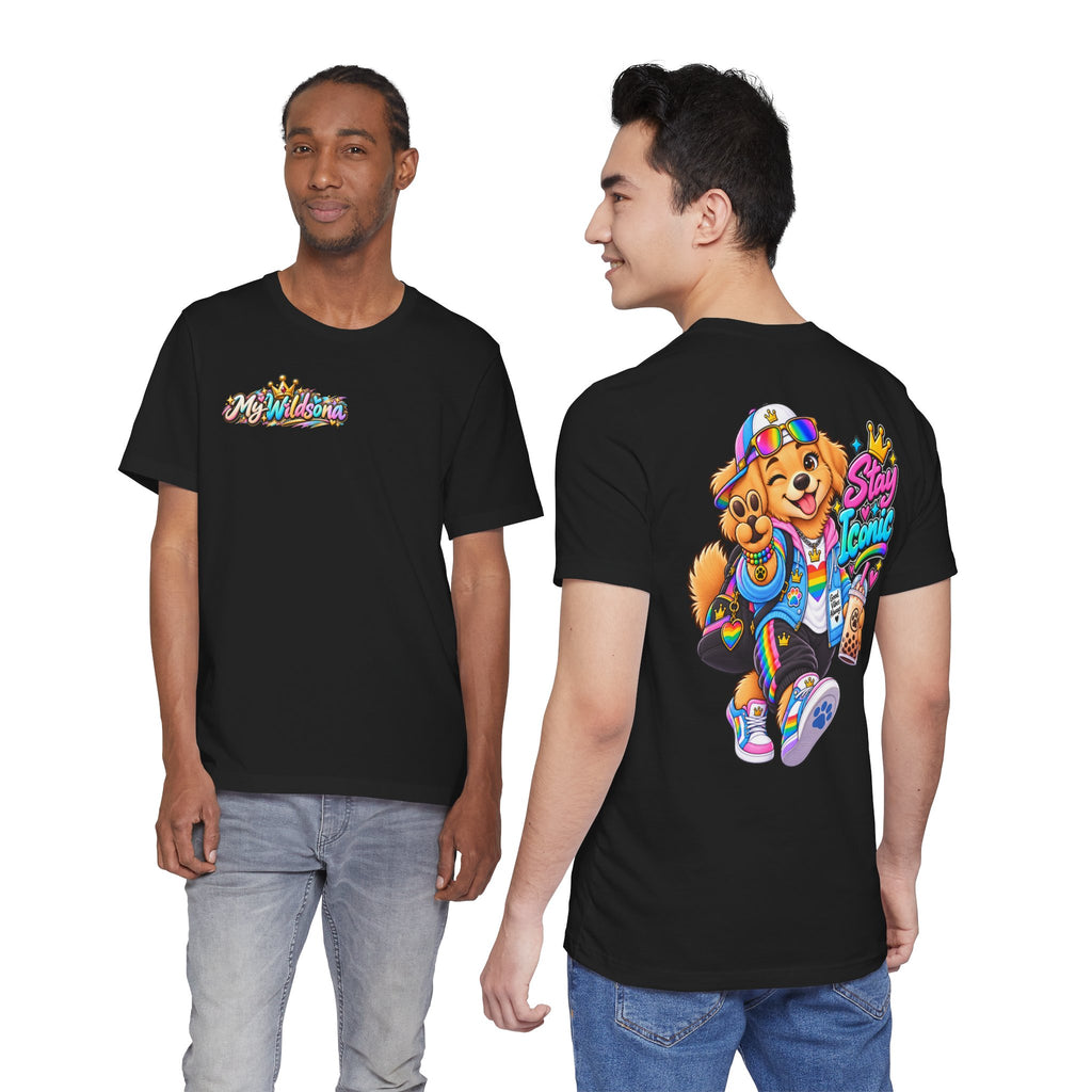 Cute Cartoon Big Personality Dog Tee — Trendy Boba Lover Graphic T-Shirt