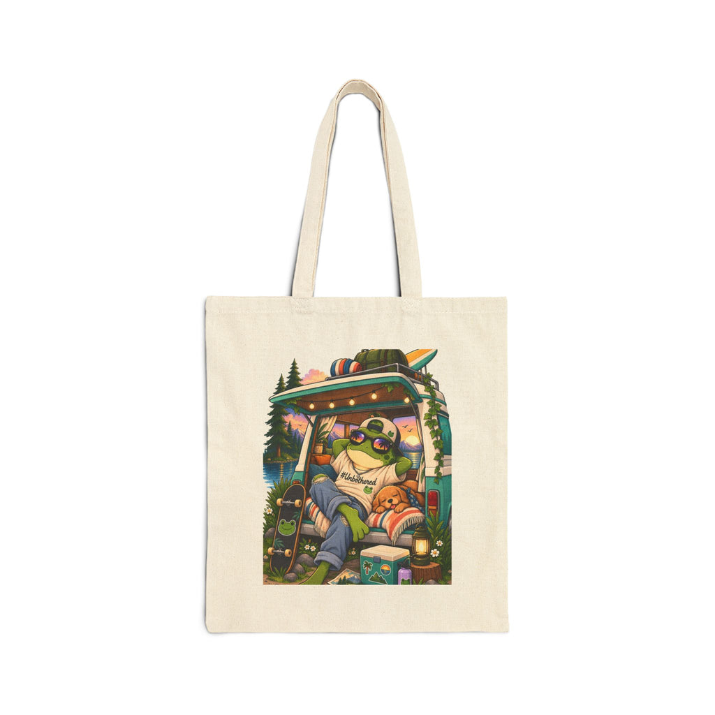 Milo The Frog - Retro Camping Van - Canvas Tote