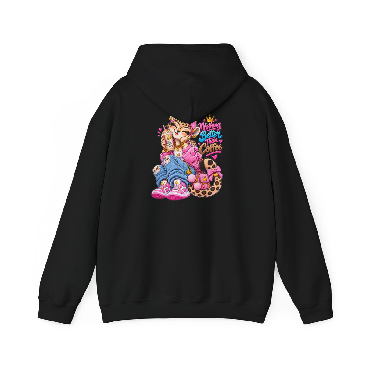 Lara Leopard Coffee Graphic Hoodie