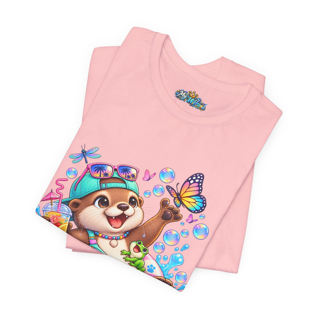 Otter Floatie T-Shirt — Cute Summer Otter with Butterfly Tee