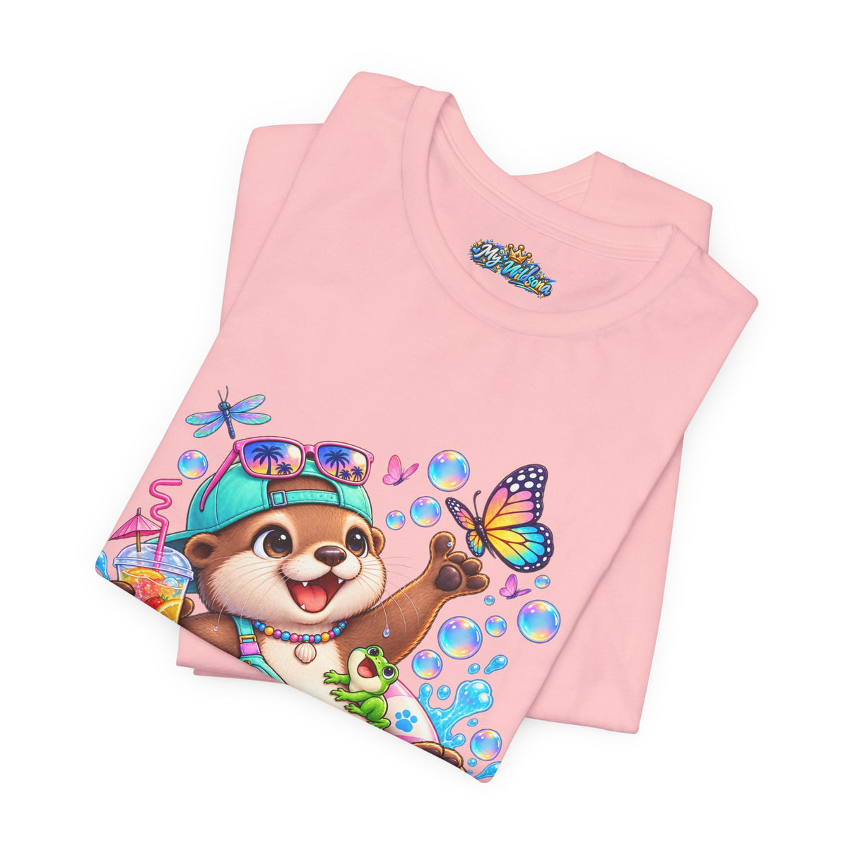 Otter Floatie T-Shirt — Cute Summer Otter with Butterfly Tee
