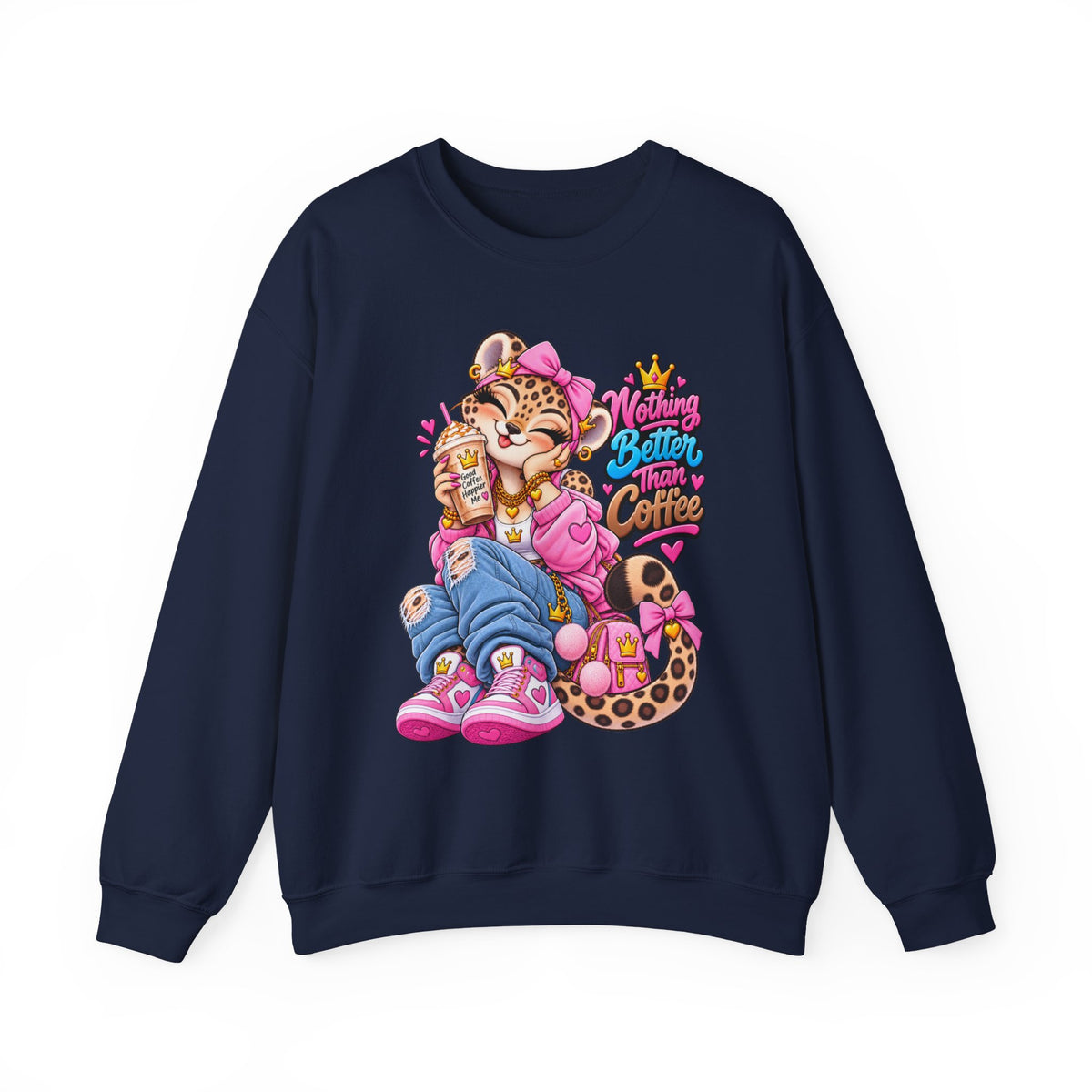 Cute Kawaii Leopard - Graphic Sweatshirt