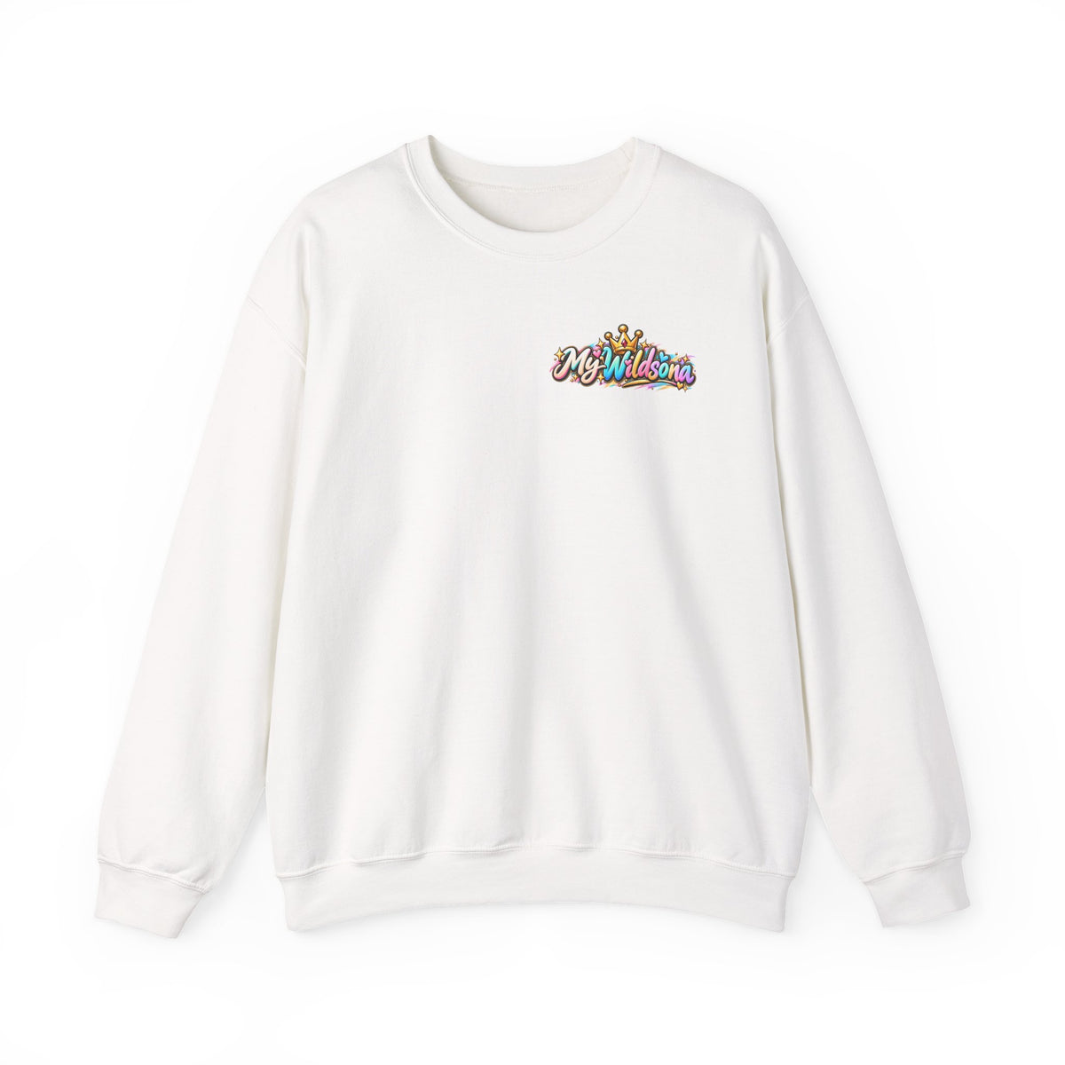 Graphic Sweatshirt — 'My Wildsona' Cute Colorful Dog with Big Personality Character Crewneck
