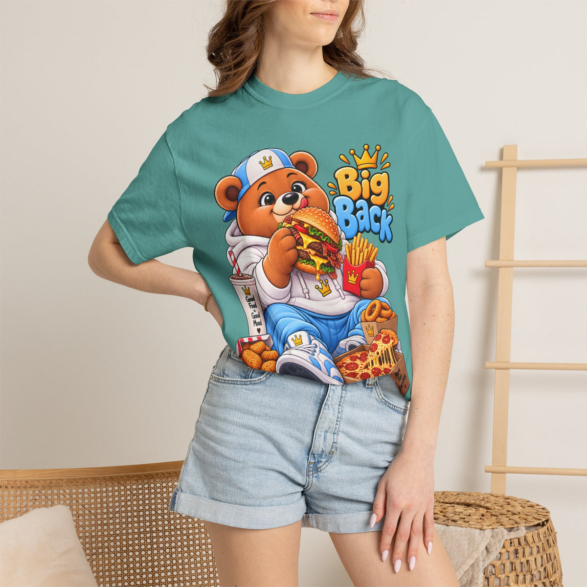 Mochi Big Back Bear - Fast Food - T-Shirt