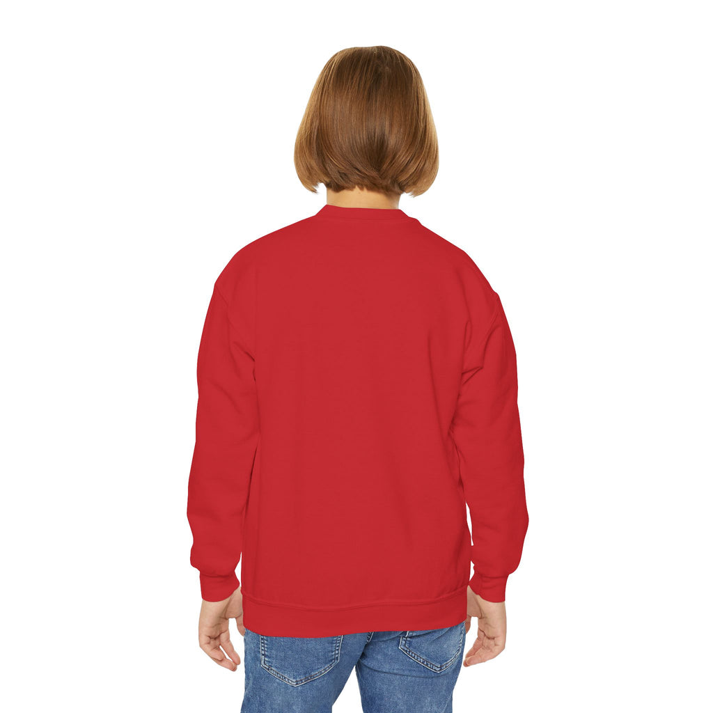 Youth Unbothered Fishing Capybara Crewneck Sweatshirt — "Whoothered" Cute Kids Fishing Graphic