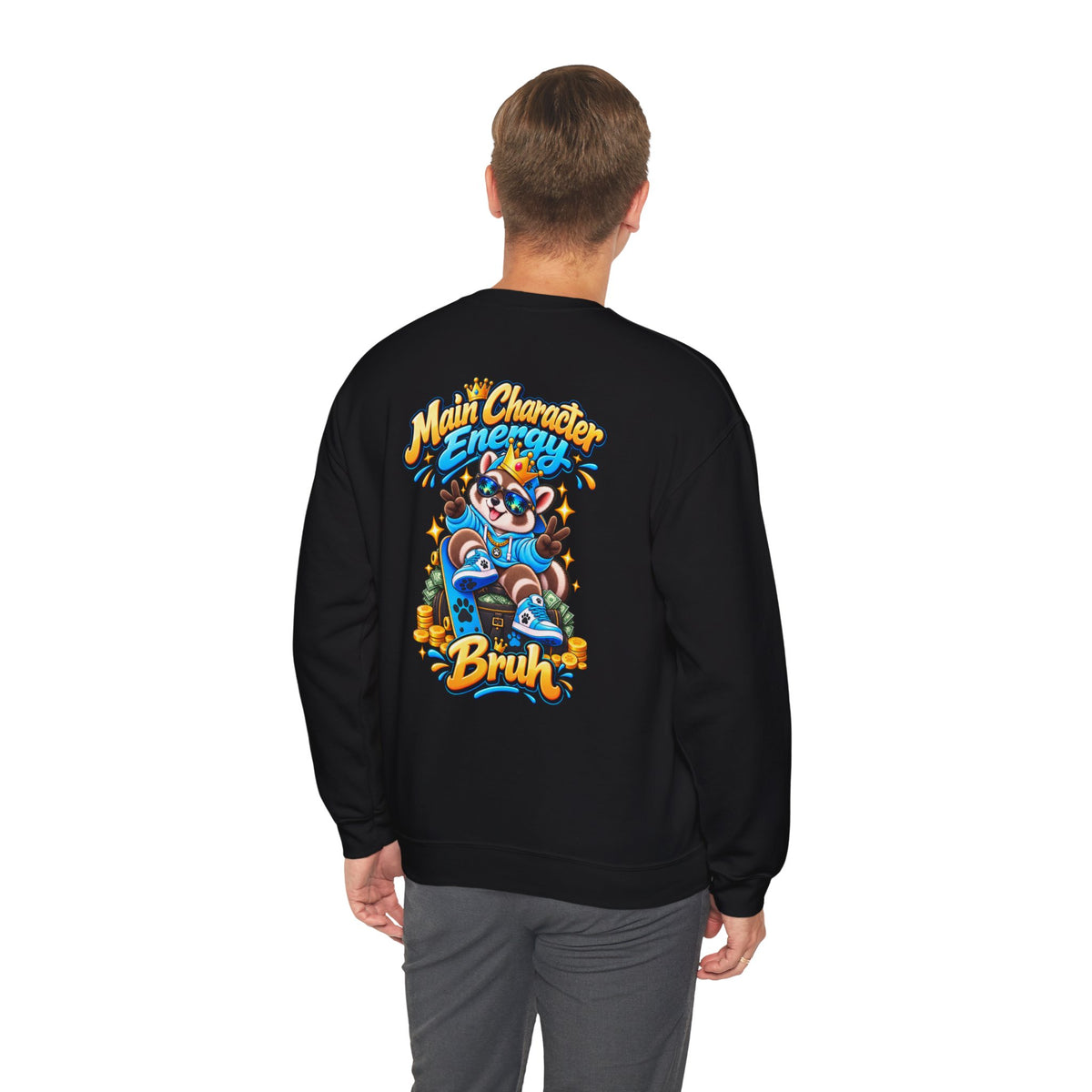 Main Character Raccoon Crewneck Sweatshirt