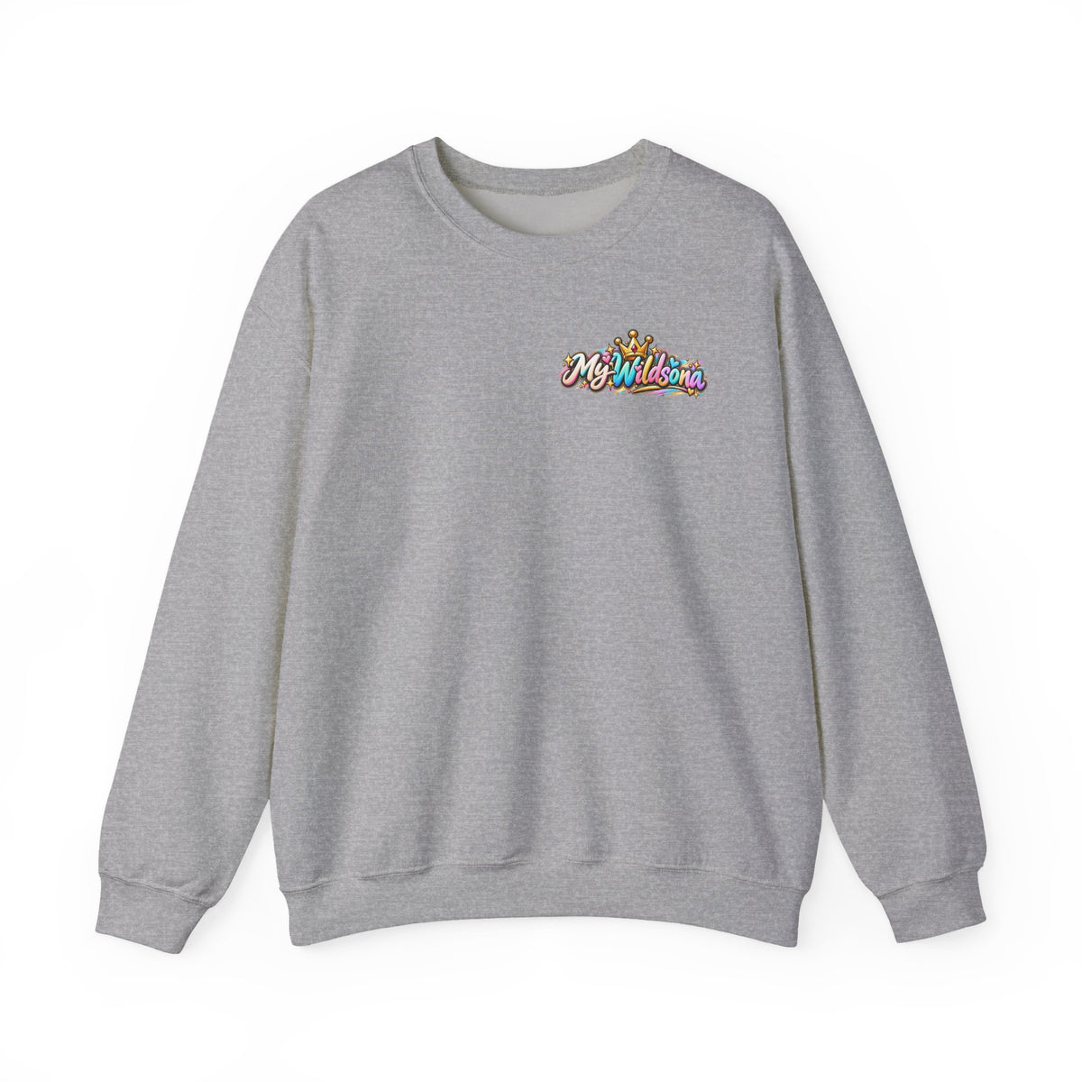 Graphic Sweatshirt — 'My Wildsona' Cute Colorful Dog with Big Personality Character Crewneck