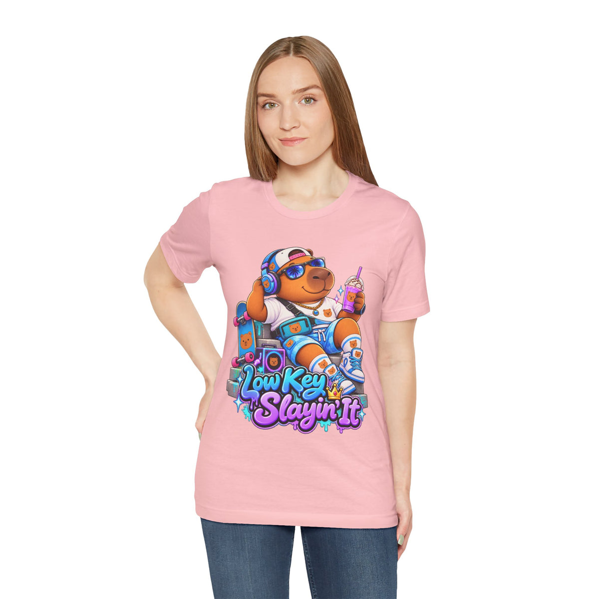 Low Key Slayin' It Capybara T-Shirt