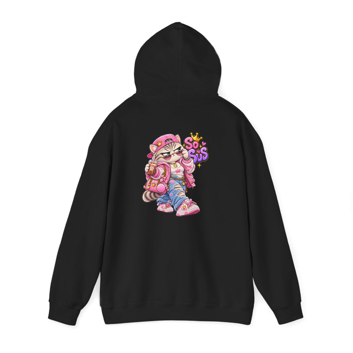 Kawaii So Sus Cat Hoodie – Cute Anime Streetwear Sweatshirt