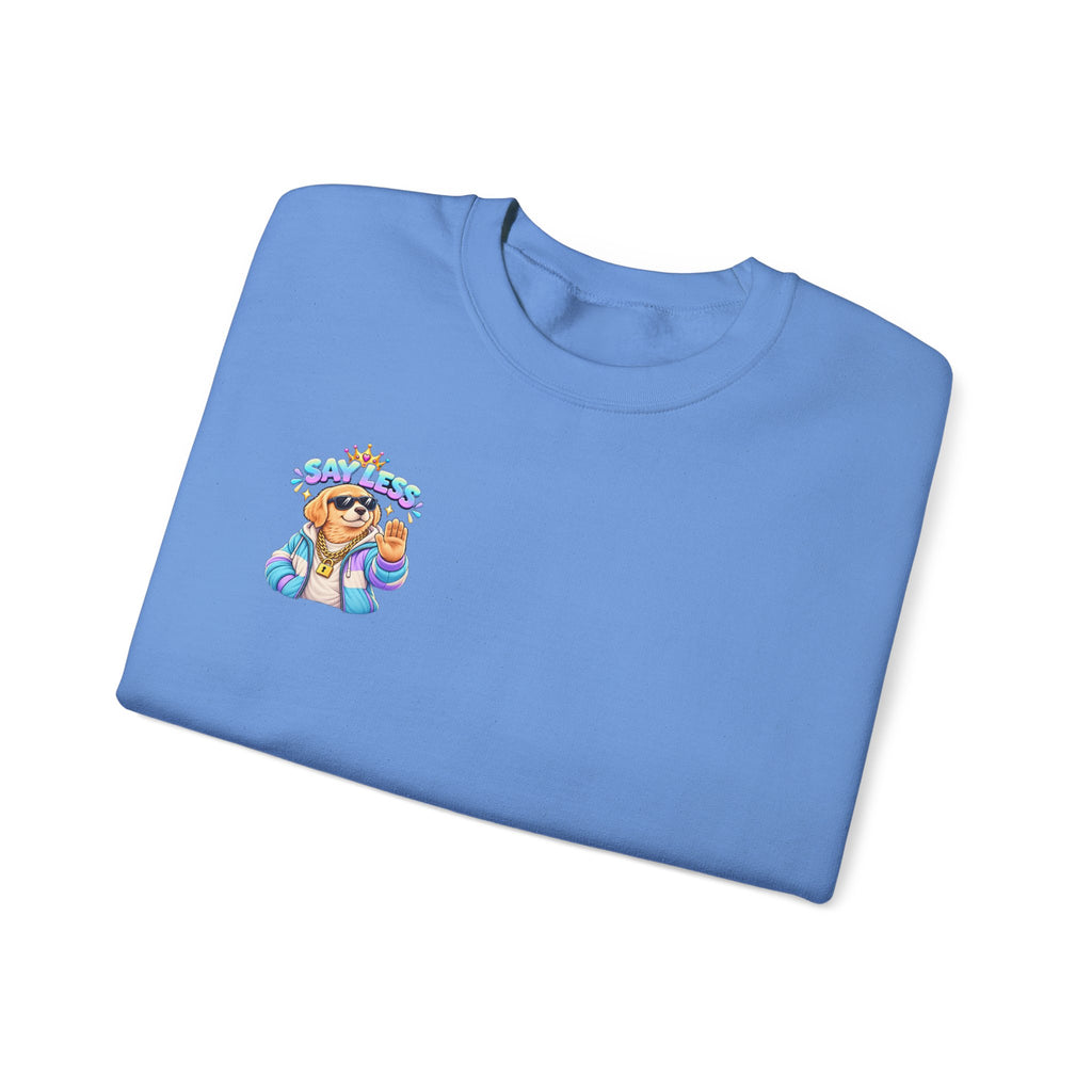 Crewneck Sweatshirt - Colorful Girl with Flower Crown Graphic