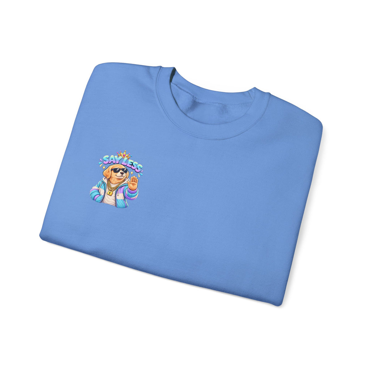 Crewneck Sweatshirt - Colorful Girl with Flower Crown Graphic