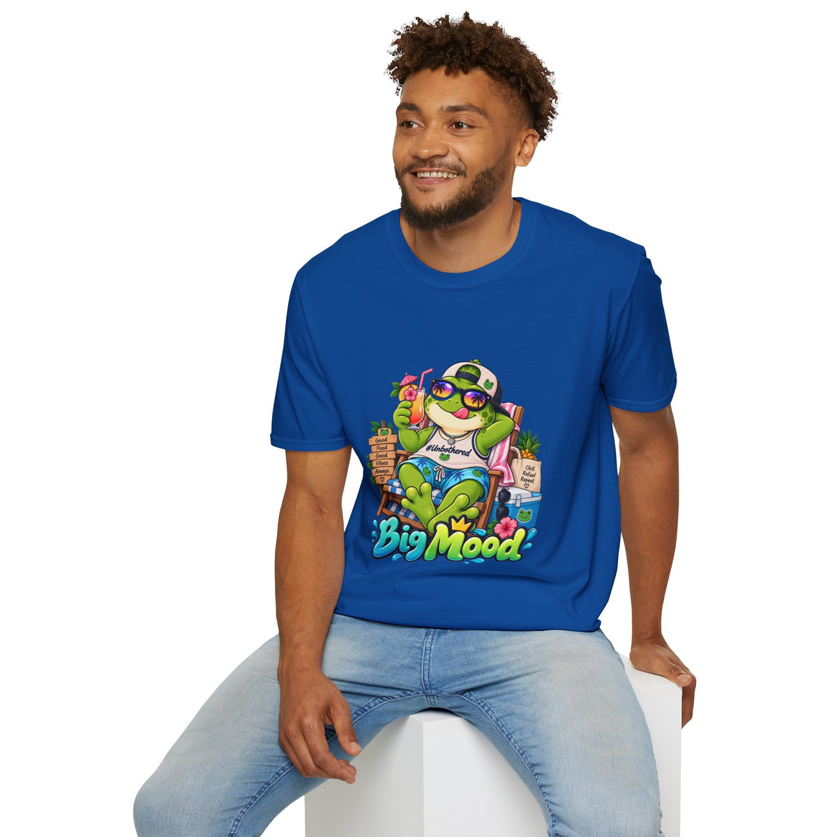 Big Mood Frog T-Shirt — Chill Cartoon Frog Graphic Tee